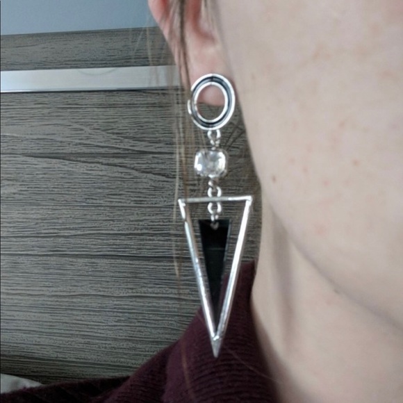 Triangle Earrings - Picture 7 of 7